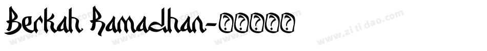 Berkah Ramadhan字体转换